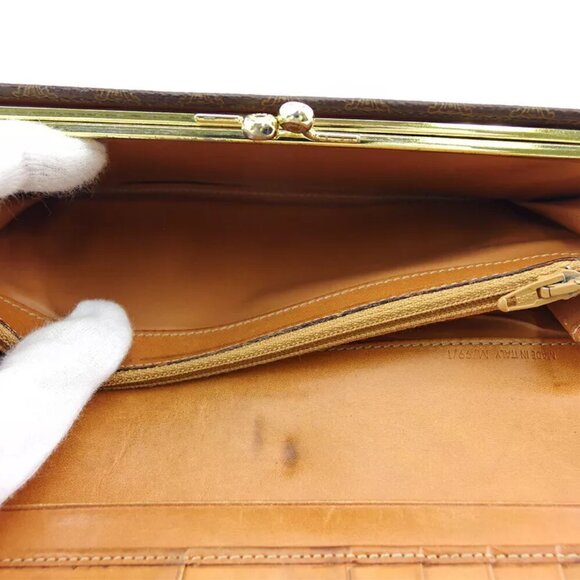 Celine long wallet macadam beige PVC x leather Authentic USED - Picture 7 of 11